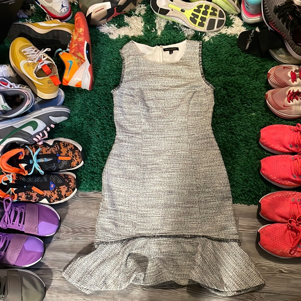 Banana Republic Dress Size 2 Grey Tweed